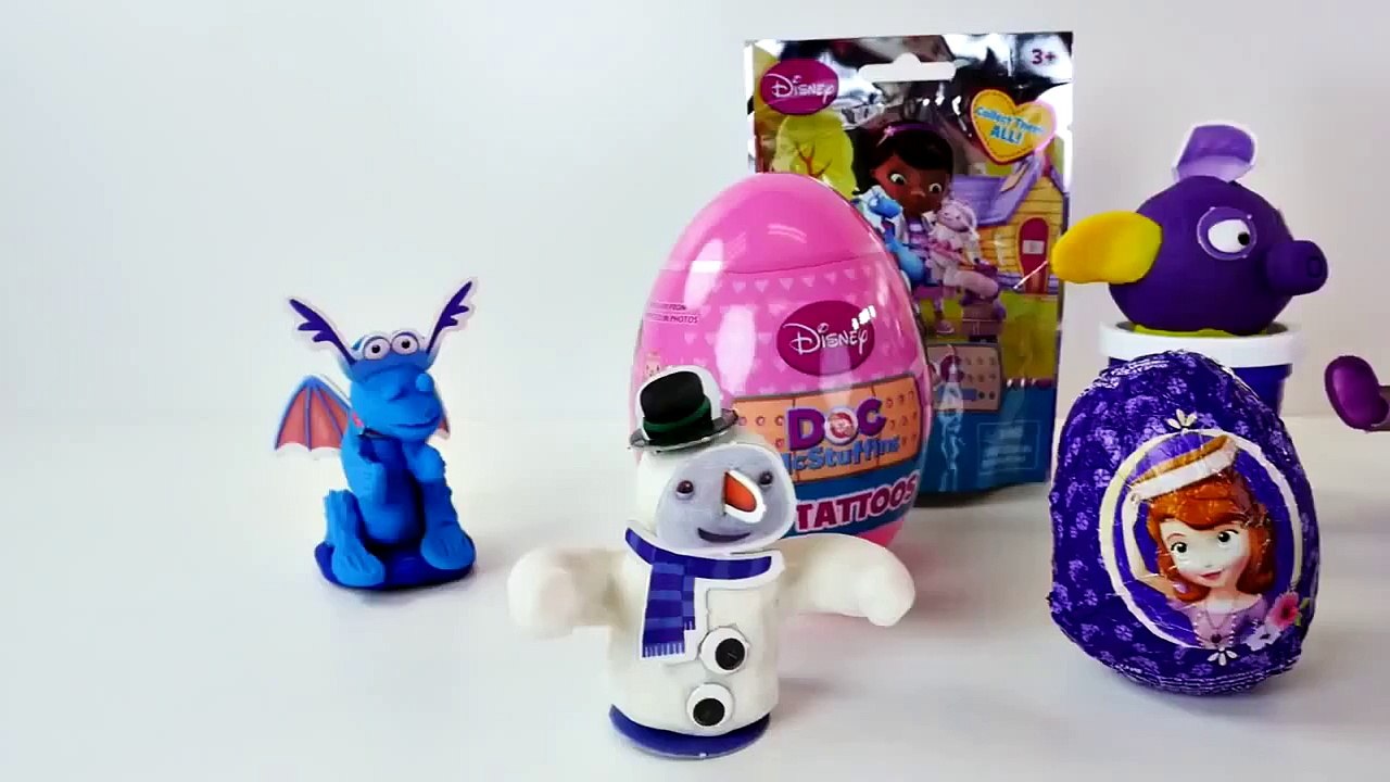 Clay Buddies Surprise Eggs Doc McStuffins Disney Princess Sofia The First Play Doh Disney Toys