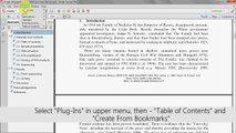 TOC Lesson 1 - Creating Table of Contents from Bookmarks with AutoBookmark plug-in