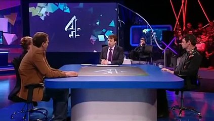 David Mitchell and french woman at Alternative Election Night Channel 4