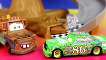 Disney Pixar Cars Dirt Track Raceway Lightning McQueen Doc Hudson Mater Chick Hicks Team D