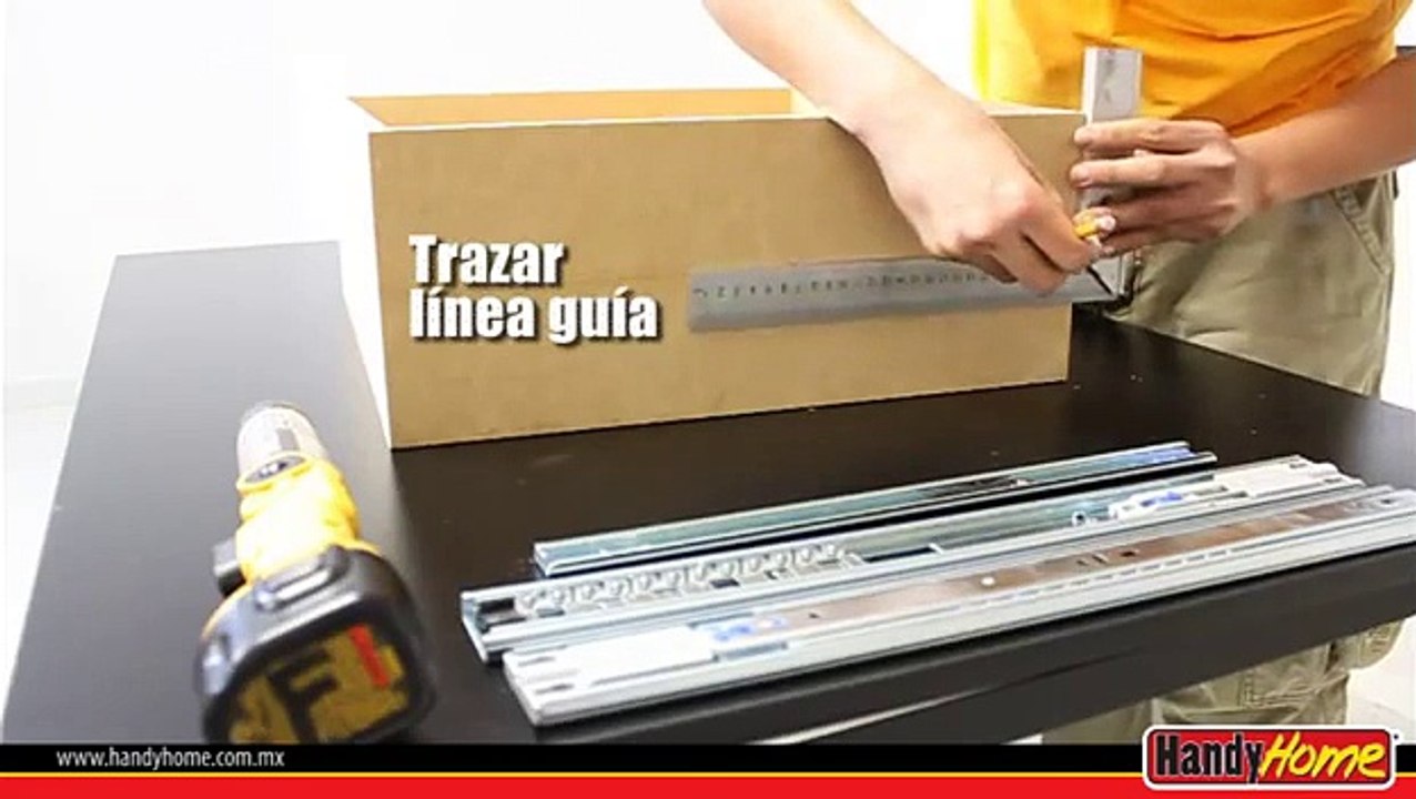Instalación de corredera de extensión Handy Home para cajón