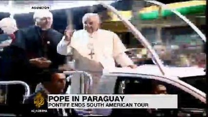 Pope Francis wraps up South American papal tour in Paraguay