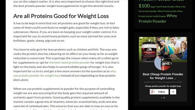 The Best Protein Powder for Weight Loss Reviews