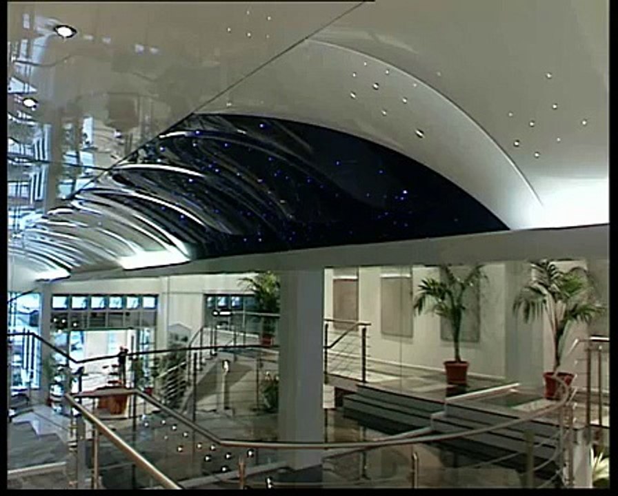 Plafond tendu Barrisol avec éclairage en fibre optique