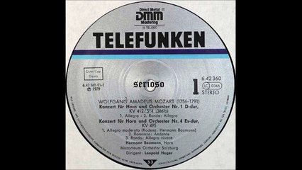 Mozart, Horn Concerto No 2,3, Hermann  Baumann, Horn