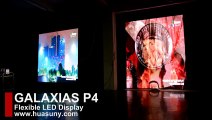 Huasun Galaxias P4 High quality low weight foldable LED video wall,rideau LED,affichage LED