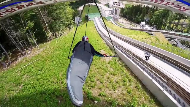 Ski-gliding w/ Peter Prevc & Matjaž Klemenčič