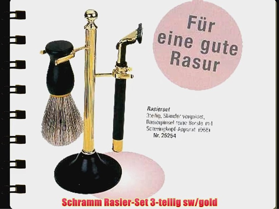 Schramm Rasier-Set 3-teilig sw/gold