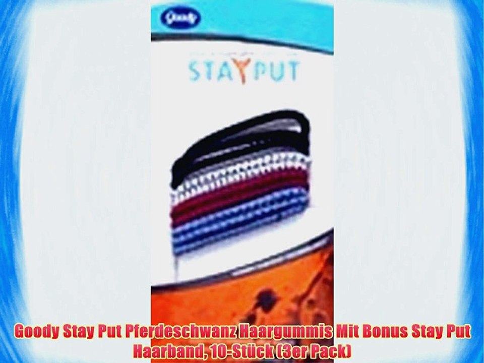 Goody Stay Put Pferdeschwanz Haargummis Mit Bonus Stay Put Haarband 10-St?ck (3er Pack)