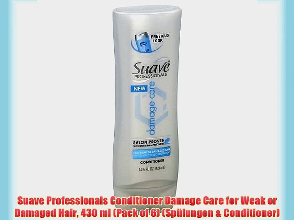 Suave Professionals Conditioner Damage Care for Weak or Damaged Hair 430 ml (Pack of 6) (Sp?lungen