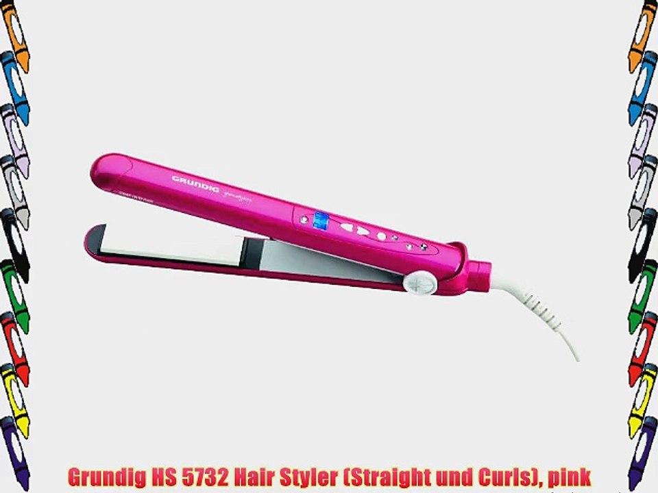 Grundig HS 5732 Hair Styler (Straight und Curls) pink