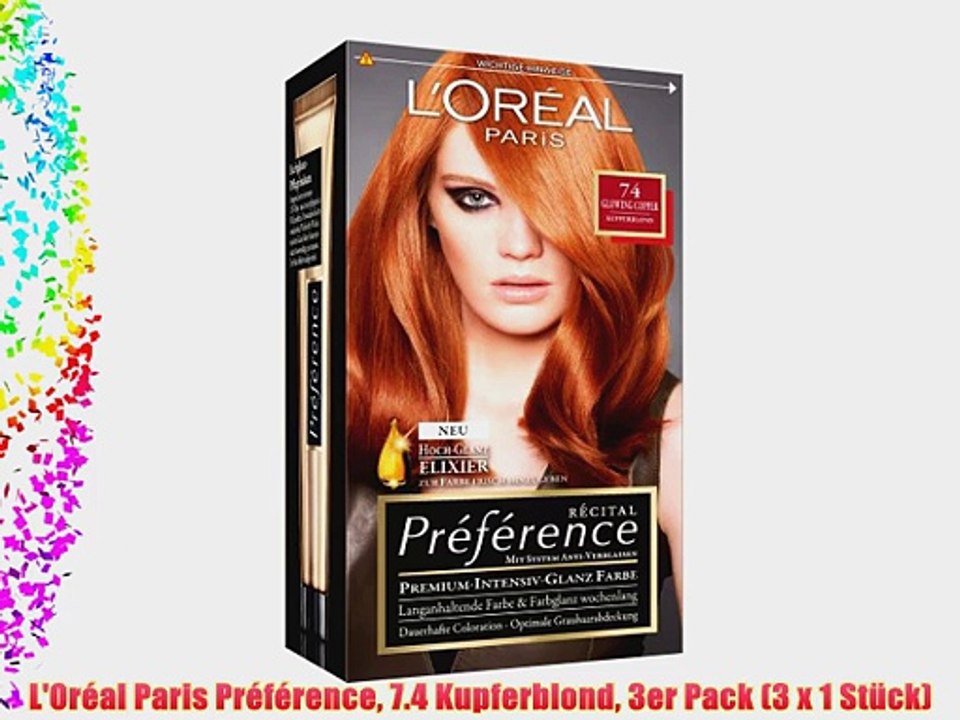 L'Or?al Paris Pr?f?rence 7.4 Kupferblond 3er Pack (3 x 1 St?ck)