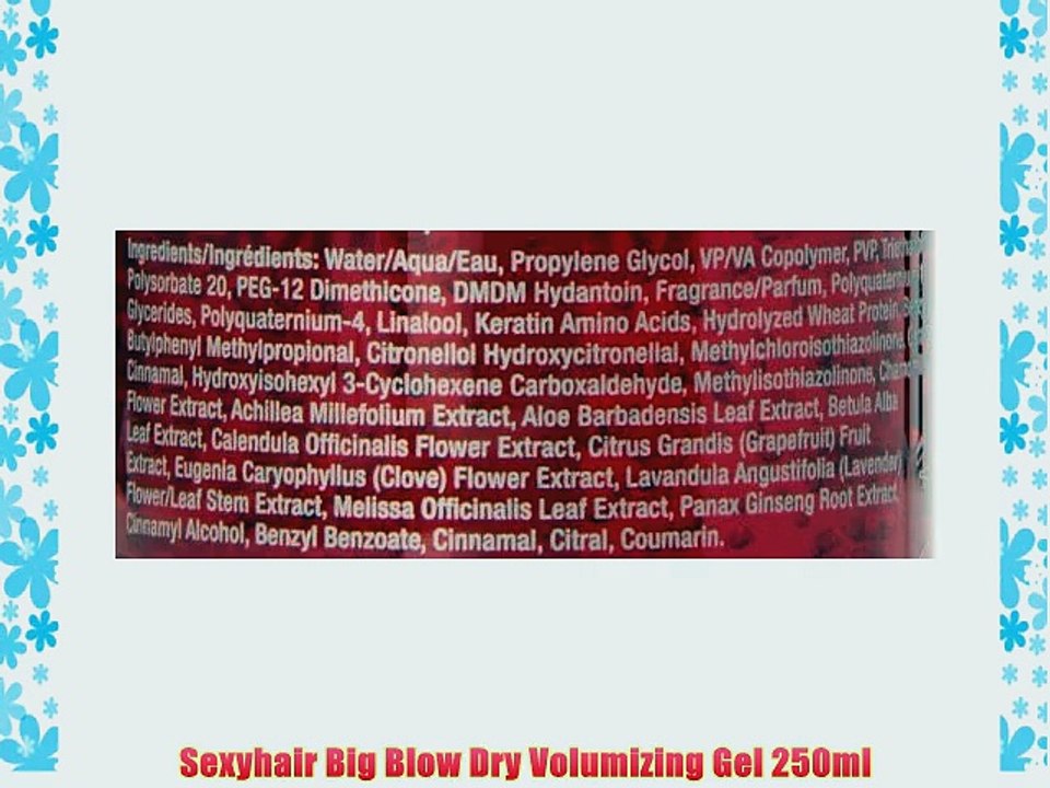 Sexyhair Big Blow Dry Volumizing Gel 250ml