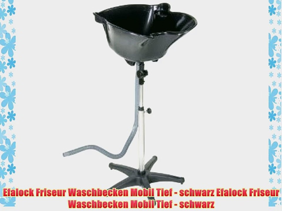 Efalock Friseur Waschbecken Mobil Tief - schwarz Efalock Friseur Waschbecken Mobil Tief - schwarz