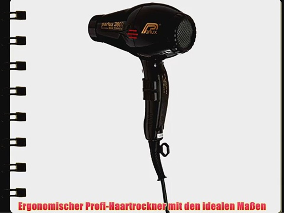 Parlux Haartrockner 3800 Ceramic   Ionic Eco Friendly Schwarz