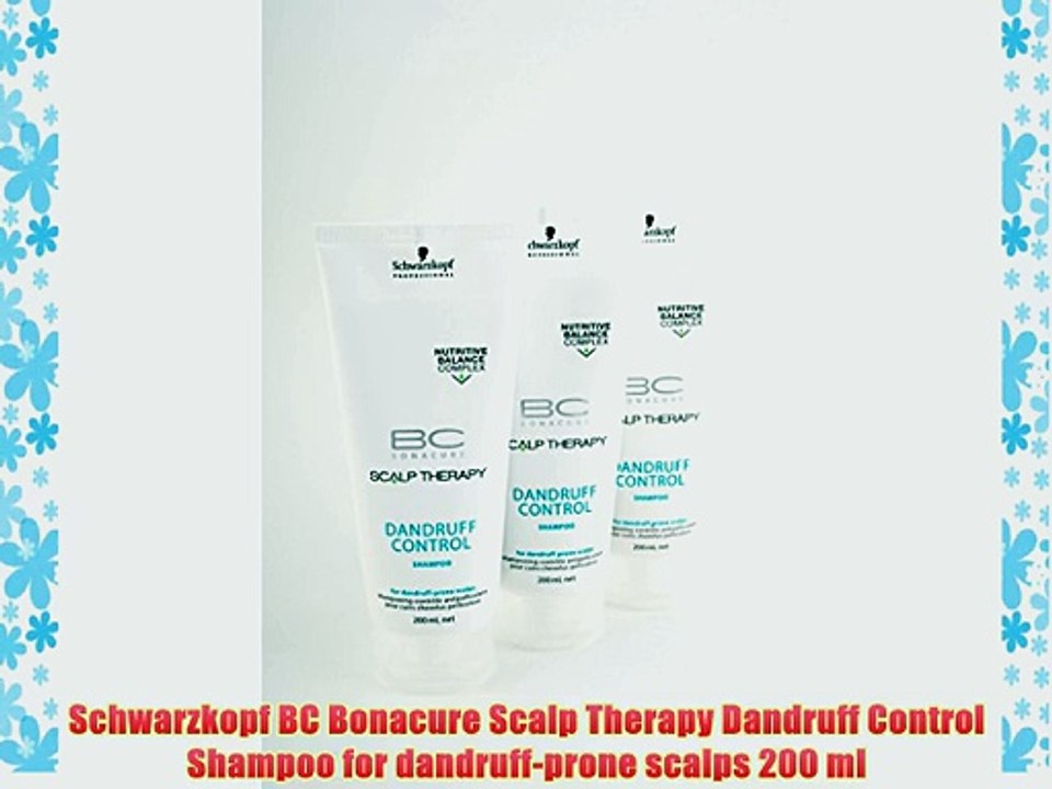 Schwarzkopf BC Bonacure Scalp Therapy Dandruff Control Shampoo for dandruff-prone scalps 3er