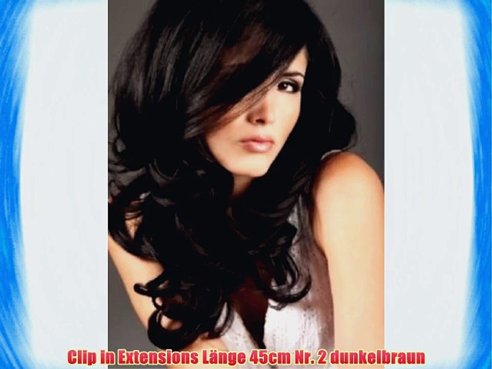 Clip In Extensions Set 100% Echthaar 7 teilig 70g Haarverl?ngerung 45 cm Clip-In Hair Extension