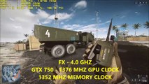 Battlefield 4 - FX 6300,GTX 750 - Overclock vs Stock