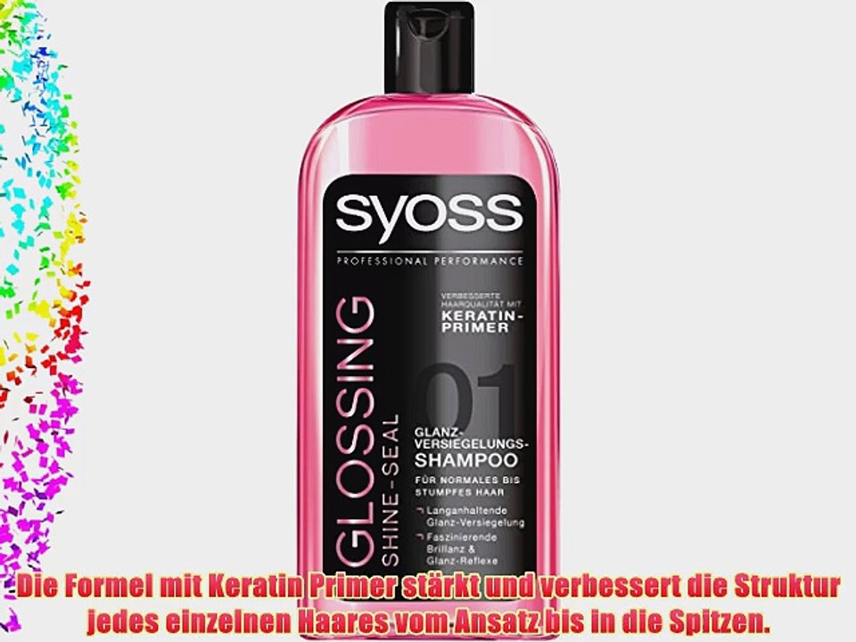Syoss Glossing Shine Seal Shampoo 6er Pack (6 x 500 ml)