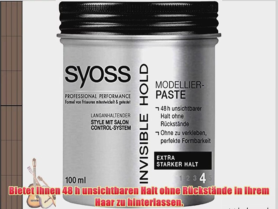 Syoss Invisible Hold Modellier-Paste extra Starker Halt 6er Pack (6 x 100 ml)