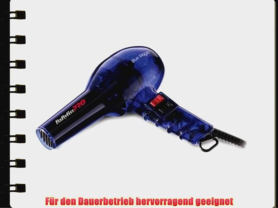 BaByliss PRO - Haartrockner Blue Magic | Neues Modell (ohne Kaltlufttaste)