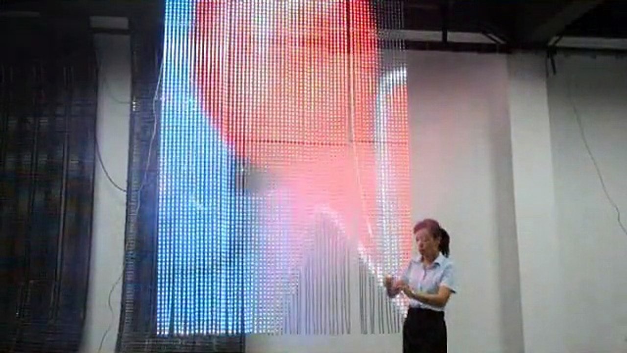 Transparent very light weight LED rideau LED curtain display