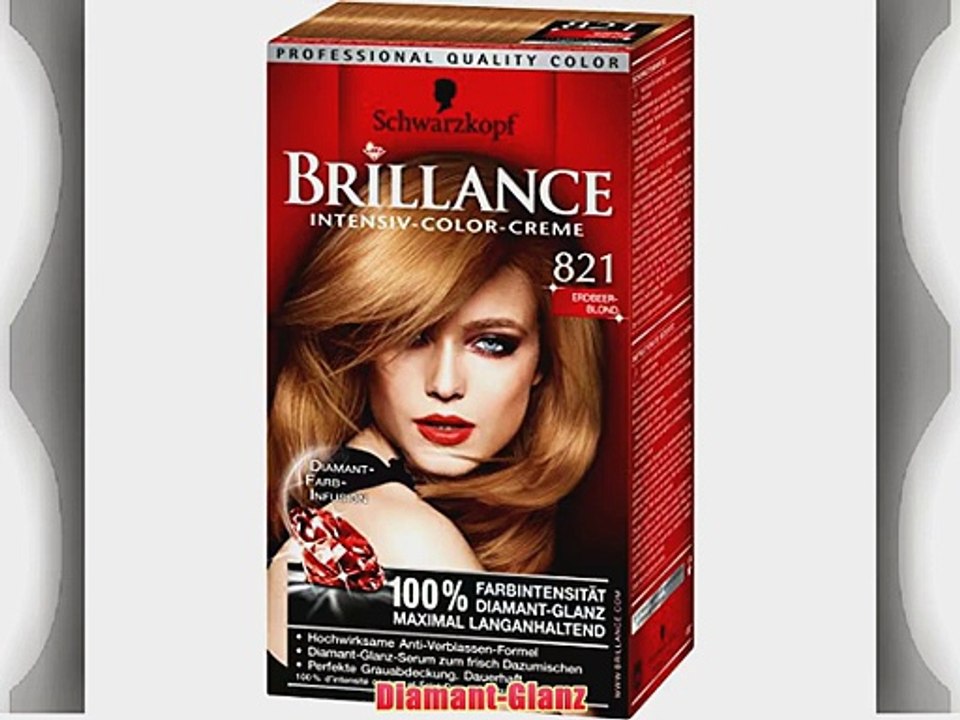 Brillance Intensiv-Color-Creme 821 Erdbeerblond 3er Pack (3 x 1 St?ck)