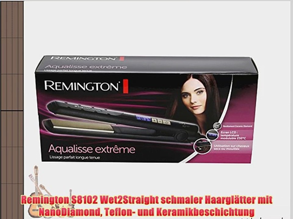 Remington S8102 Wet2Straight schmaler Haargl?tter mit NanoDiamond Teflon- und Keramikbeschichtung