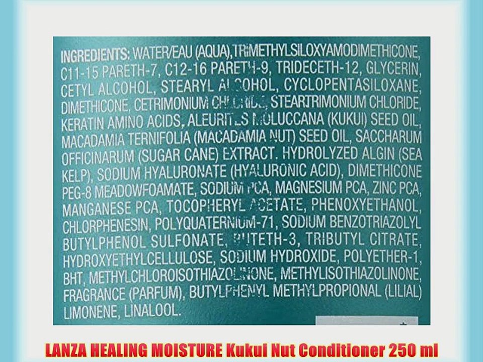 LANZA HEALING MOISTURE Kukui Nut Conditioner 250 ml