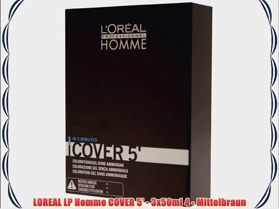 LOREAL LP Homme COVER 5' - 3x50ml 4 - Mittelbraun