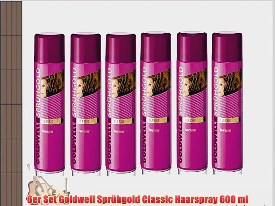 6er Set Goldwell Spr?hgold Classic Haarspray 600 ml