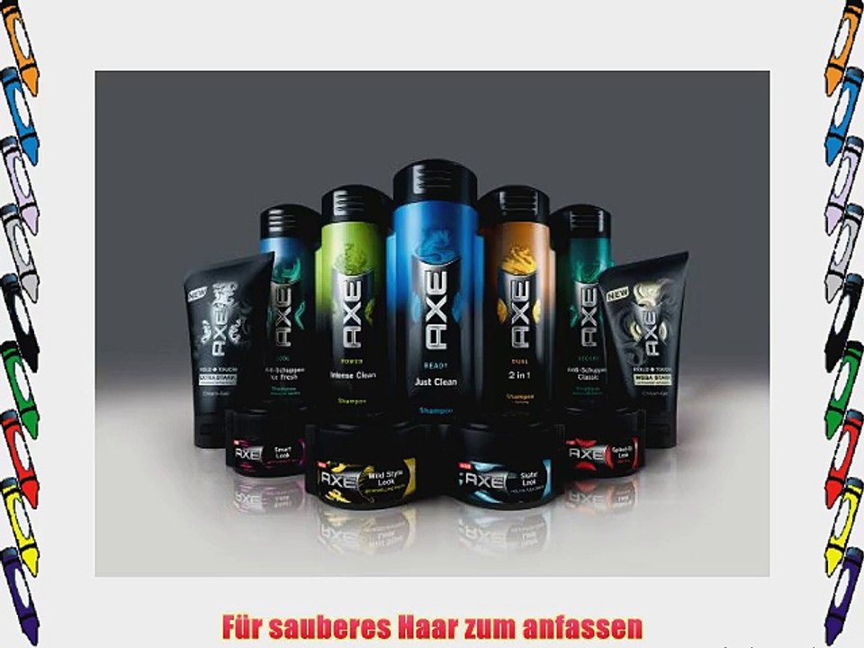 Axe Hair Shampoo Anti-Schuppen Ice Fresh Shampoo plus Sp?lung mit Menthol 3er Pack (3 x 300