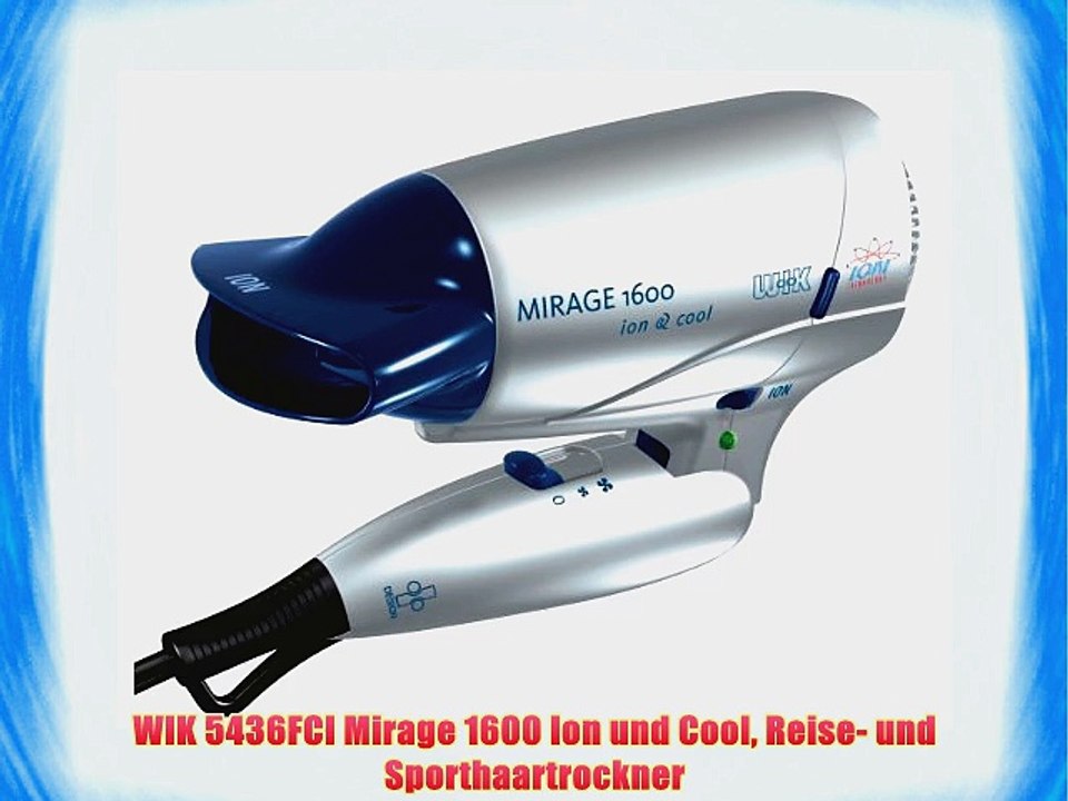 WIK 5436FCI Mirage 1600 Ion und Cool Reise- und Sporthaartrockner
