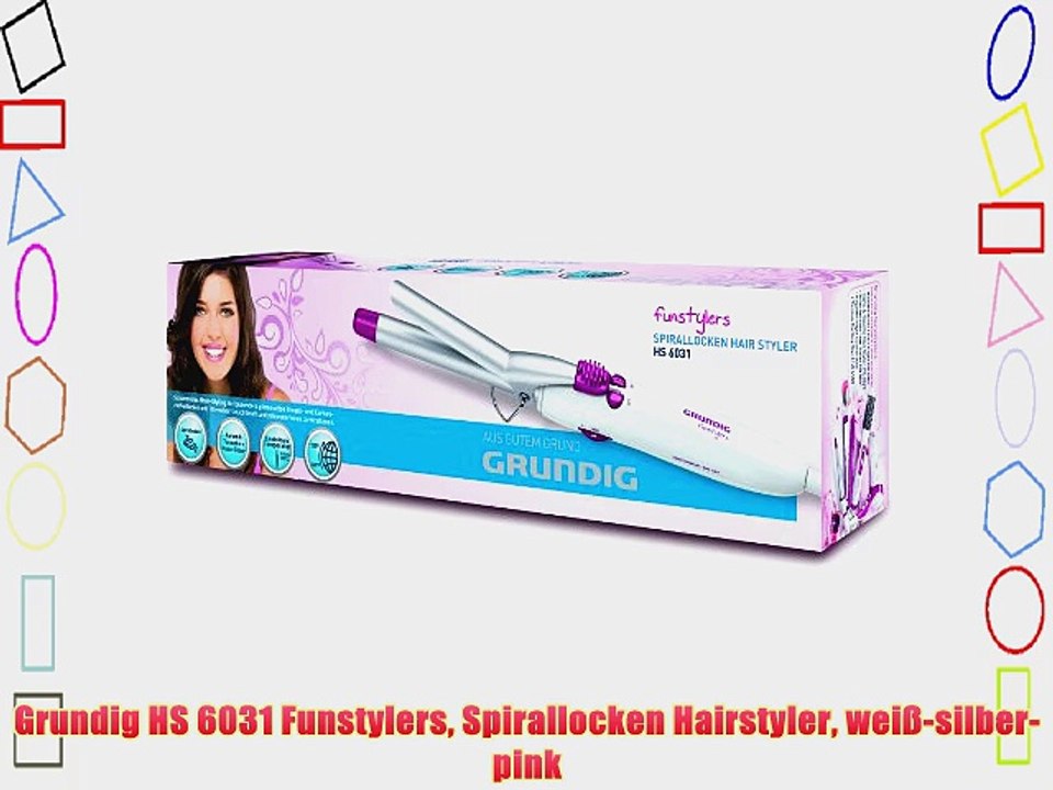 Grundig HS 6031 Funstylers Spirallocken Hairstyler wei?-silber-pink