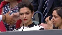 Deepika Padukone Enjoys FEDERER DJOKOVIC Match At Wimbledon