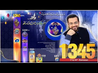 Aamir Liaquat Success In Ramazan Shareef Transmission 2015 #Geotv