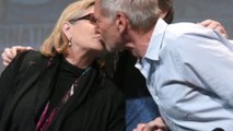 Harrison Ford e Carrie Fisher: reunion col bacio al Comic-Con