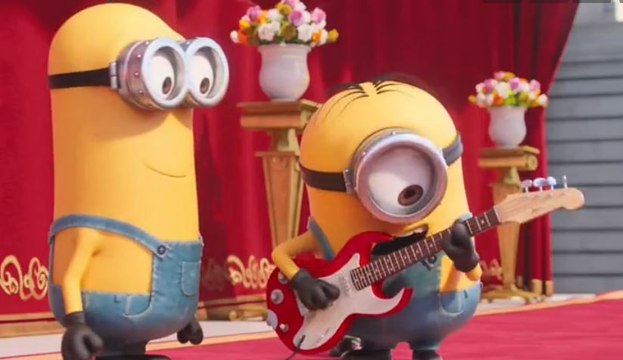 Les Minions jouent Eruption de Van Halen à la guitare