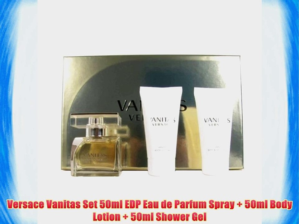 Versace Vanitas Set 50ml EDP Eau de Parfum Spray   50ml Body Lotion   50ml Shower Gel