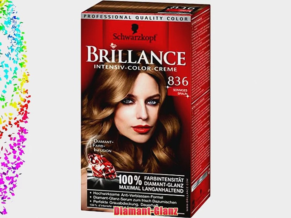 Brillance Intensiv-Color-Creme 836 Sonniges Braun 3er Pack (3 x 1 St?ck)