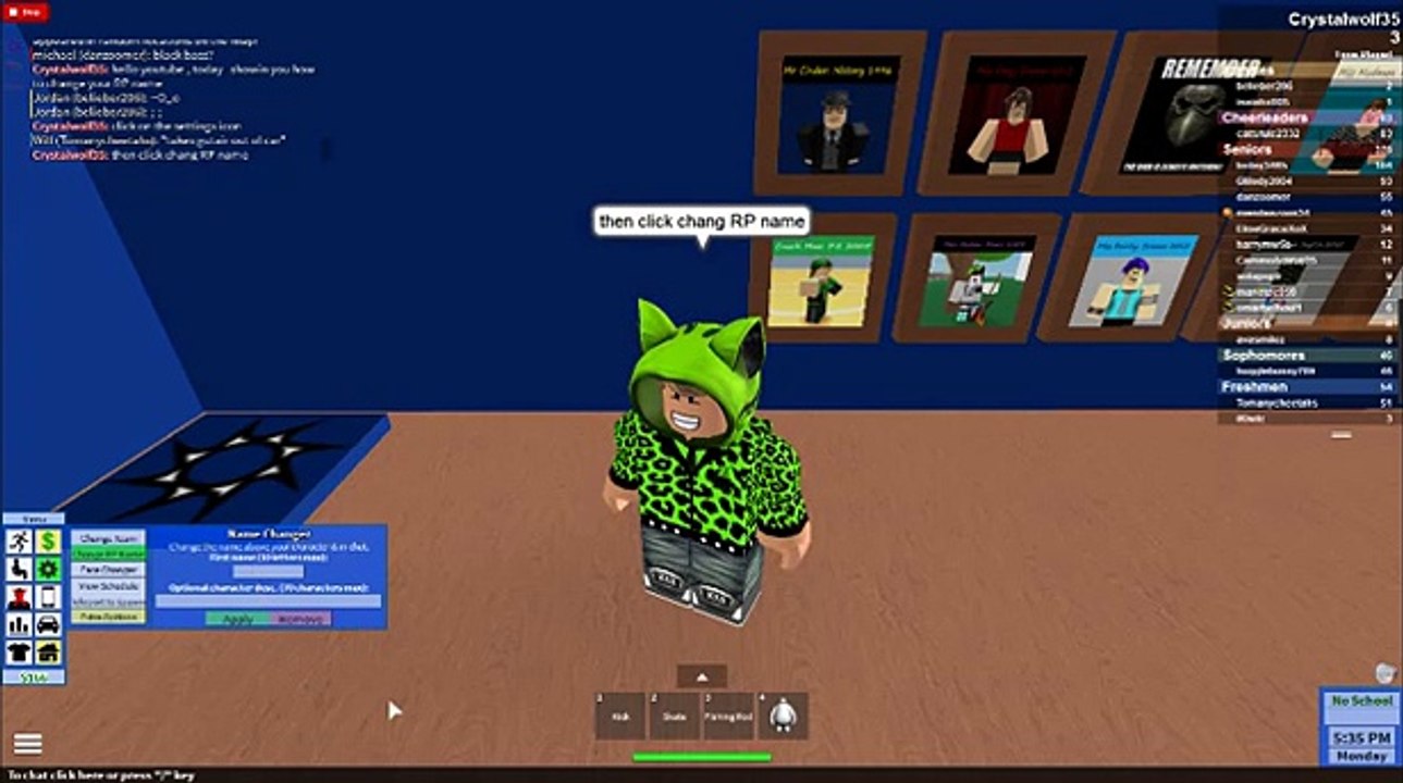 Roblox High School Rp Name Changing Tutorial Video Dailymotion - cool names to use on roblox