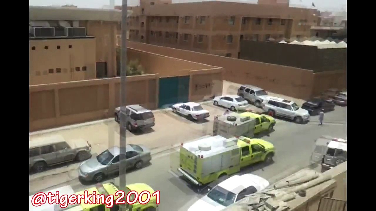 حريق مدرسة 121 الابتدائية بحي السامر - جدة