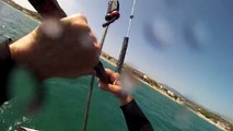 light wind kitesurf with small kite.. is possible  ( self launch and landing kite)