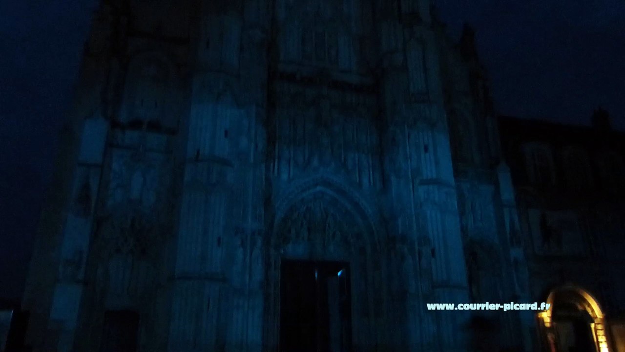L'abbatiale de Saint-Riquier illuminée