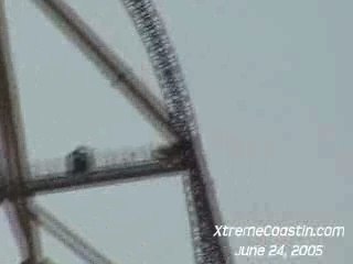 Top Thrill Dragster coincé au sommet