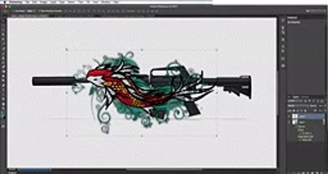 How to overlay images onto CS:GO Skins! Photoshop Tutorial