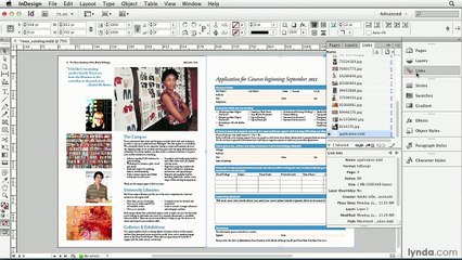 InDesign tutorial: Placing one InDesign file inside another | lynda.com, InDesign Secrets series