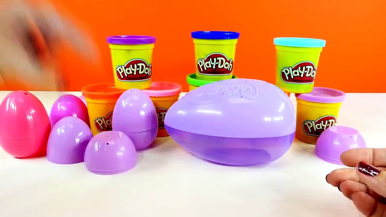 How To Make Play Doh Surprise Eggs with DCTC Hello Kitty Birthday Egg TMNT Emoji Egg Toys