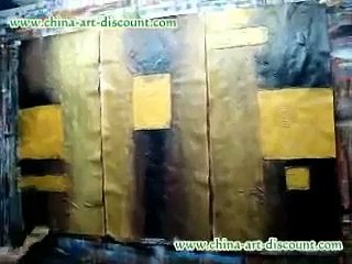 Process of acrylic abstract  painting