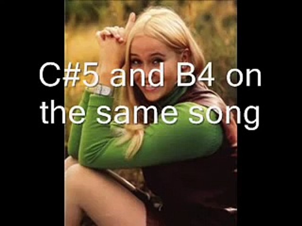 ABBA (Agnetha Faltskog) Vocal range B2 - F7